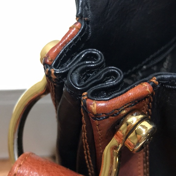 MARINO ORLANDI Black/ Brown Shoulder Leather Bag - Picture 13 of 13